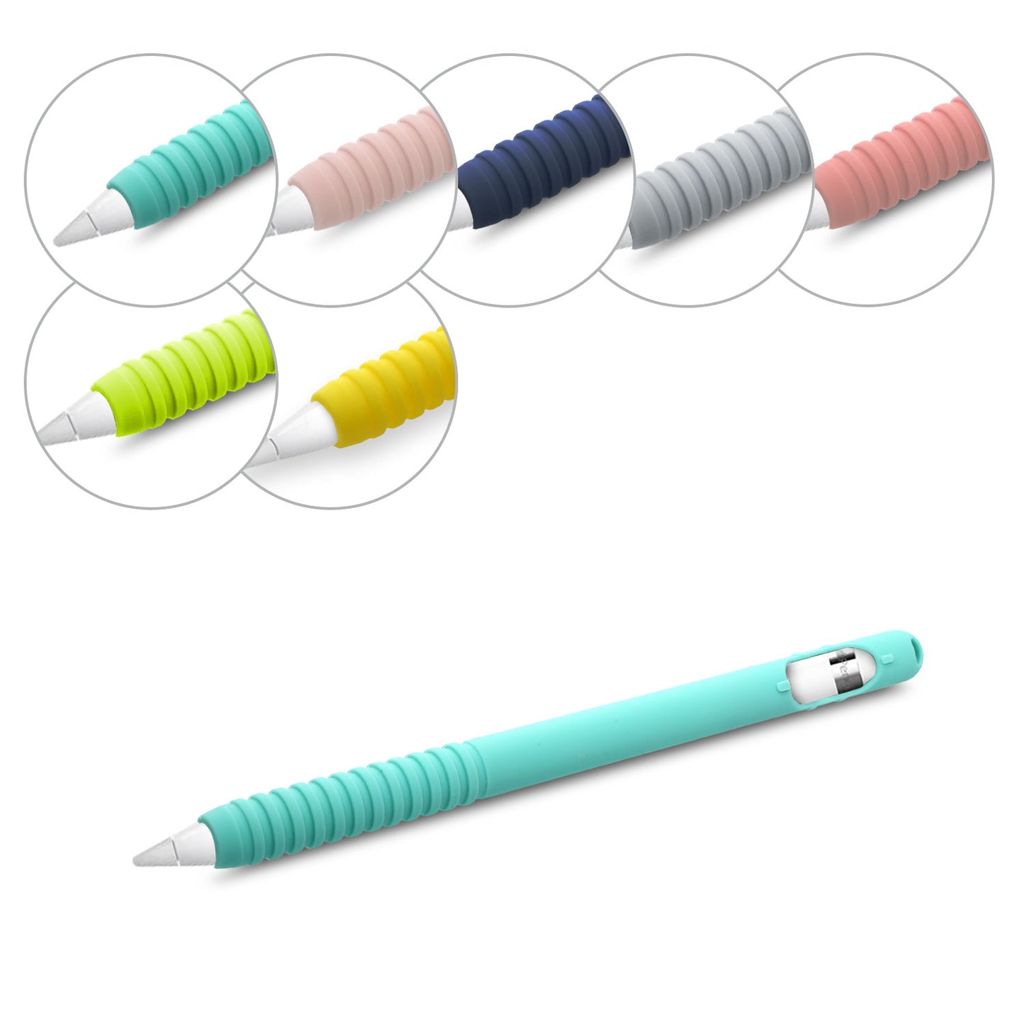 kwmobile Schutzhülle kompatibel mit Apple Pencil (1. Gen) - Hülle Stift Silikon Case - Schutz Abdeckung Ladeanschluss - Altrosa Altrosa  