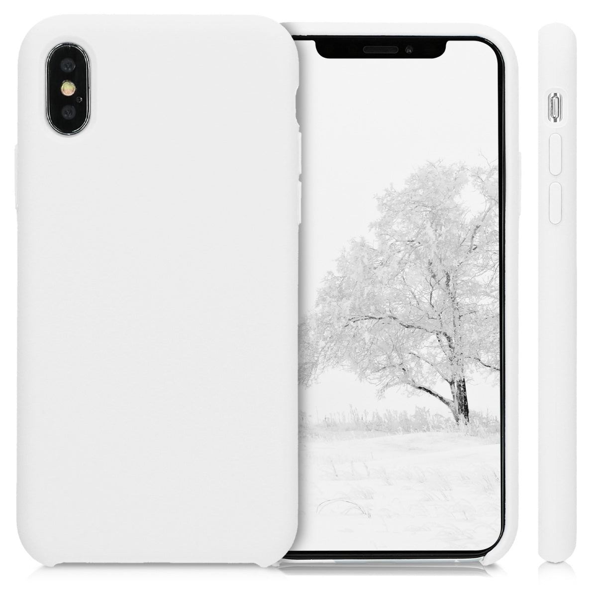 kwmobile Handyhülle für Apple iPhone X Case Silikon Kabelloses Laden Schutzhülle Cover