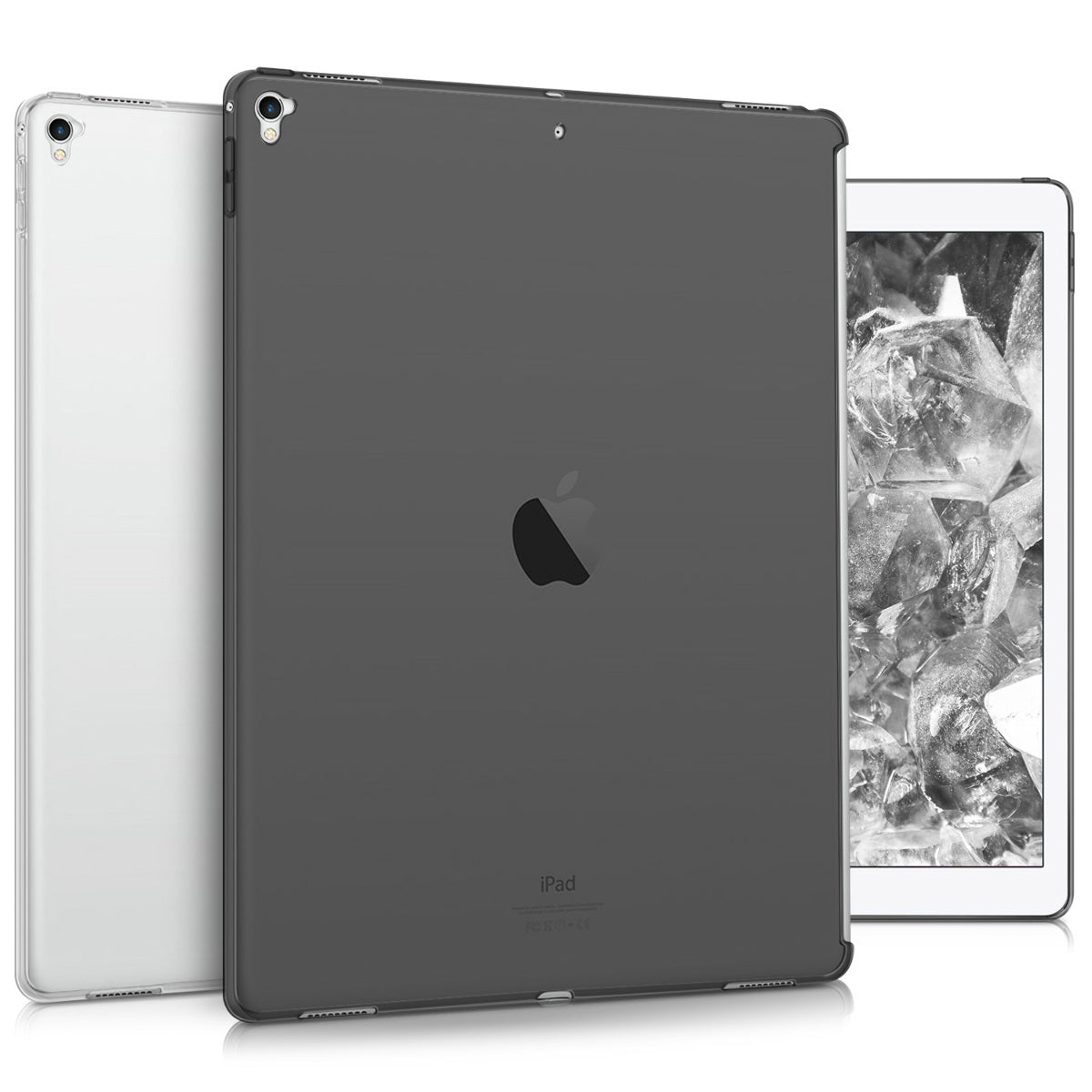 kwmobile Hülle kompatibel mit Apple iPad Pro 12,9" (2015 / 2017) - Tablet Cover - Tab Case Silikon Schutzhülle in Transparent Transparent  