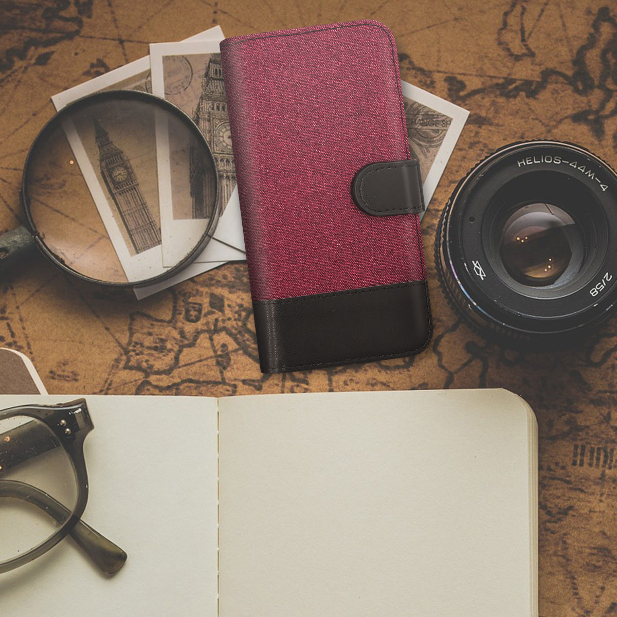 kwmobile Wallet Case kompatibel mit Xiaomi Redmi 4X - Hülle mit Ständer - Handyhülle Kartenfächer