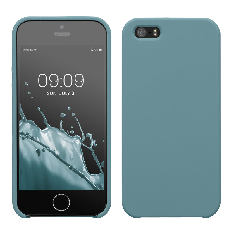 kwmobile Handyhülle für Apple iPhone SE (1.Gen 2016) / iPhone 5 / iPhone 5S Hülle - Case Silikon - Kabelloses Laden - Schutzhülle Cover