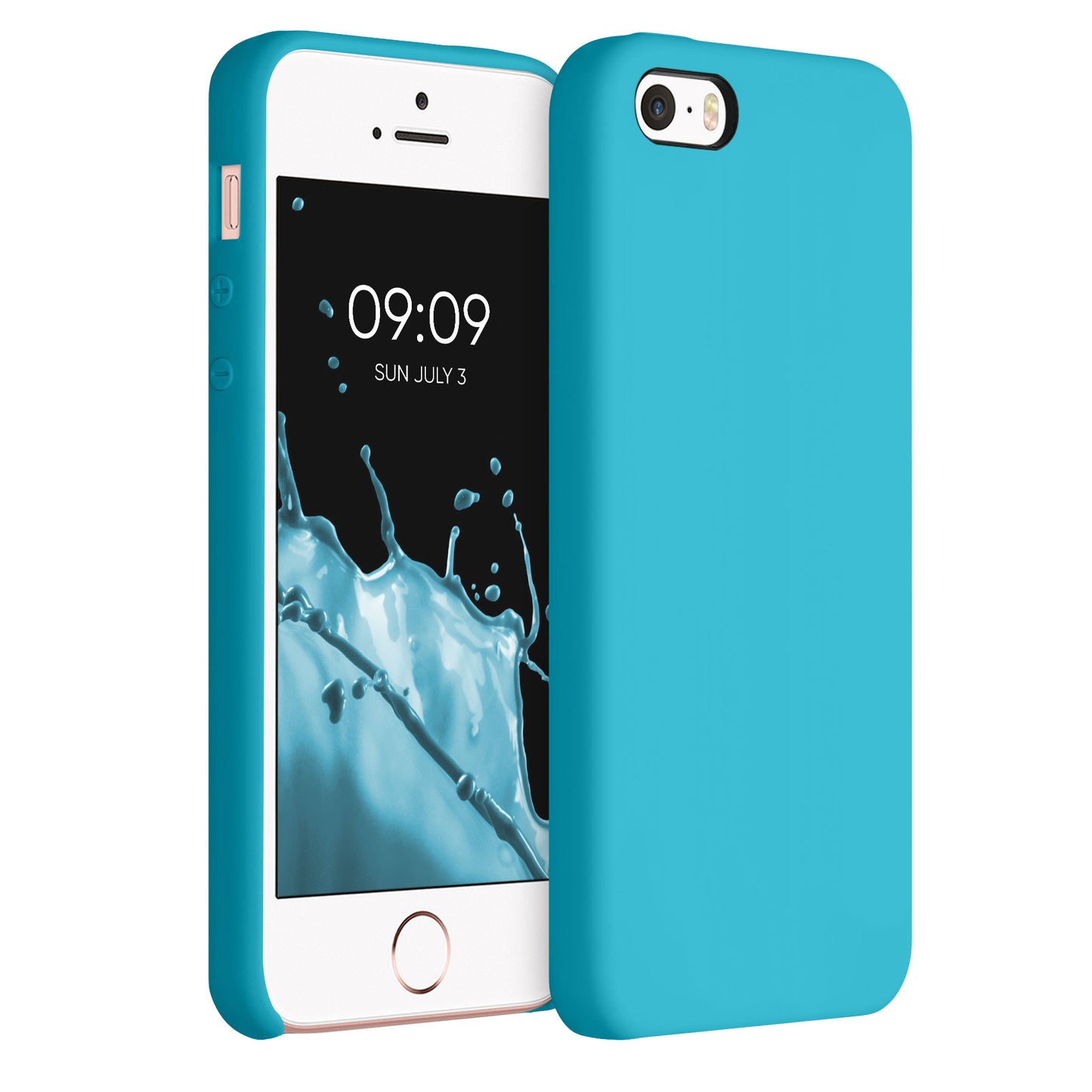 kwmobile Handyhülle für Apple iPhone SE (1.Gen 2016) / iPhone 5 / iPhone 5S Hülle - Case Silikon - Kabelloses Laden - Schutzhülle Cover