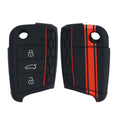 kwmobile Autoschlüssel Hülle kompatibel mit VW Golf 7 MK7 3-Tasten Autoschlüssel Hülle - Schlüsselhülle Don't touch my Key