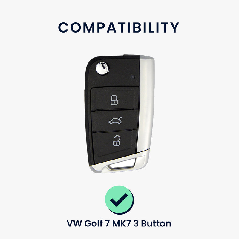 kwmobile Autoschlüssel Hülle kompatibel mit VW Golf 7 MK7 3-Tasten Autoschlüssel Hülle - Schlüsselhülle Don't touch my Key