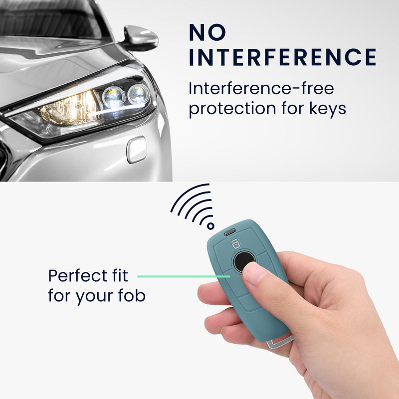 kwmobile Autoschlüssel Hülle kompatibel mit Mercedes Benz Smart Key Autoschlüssel (nur Keyless)
