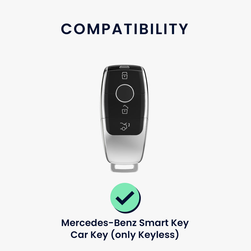 kwmobile Autoschlüssel Hülle kompatibel mit Mercedes Benz Smart Key Autoschlüssel (nur Keyless)