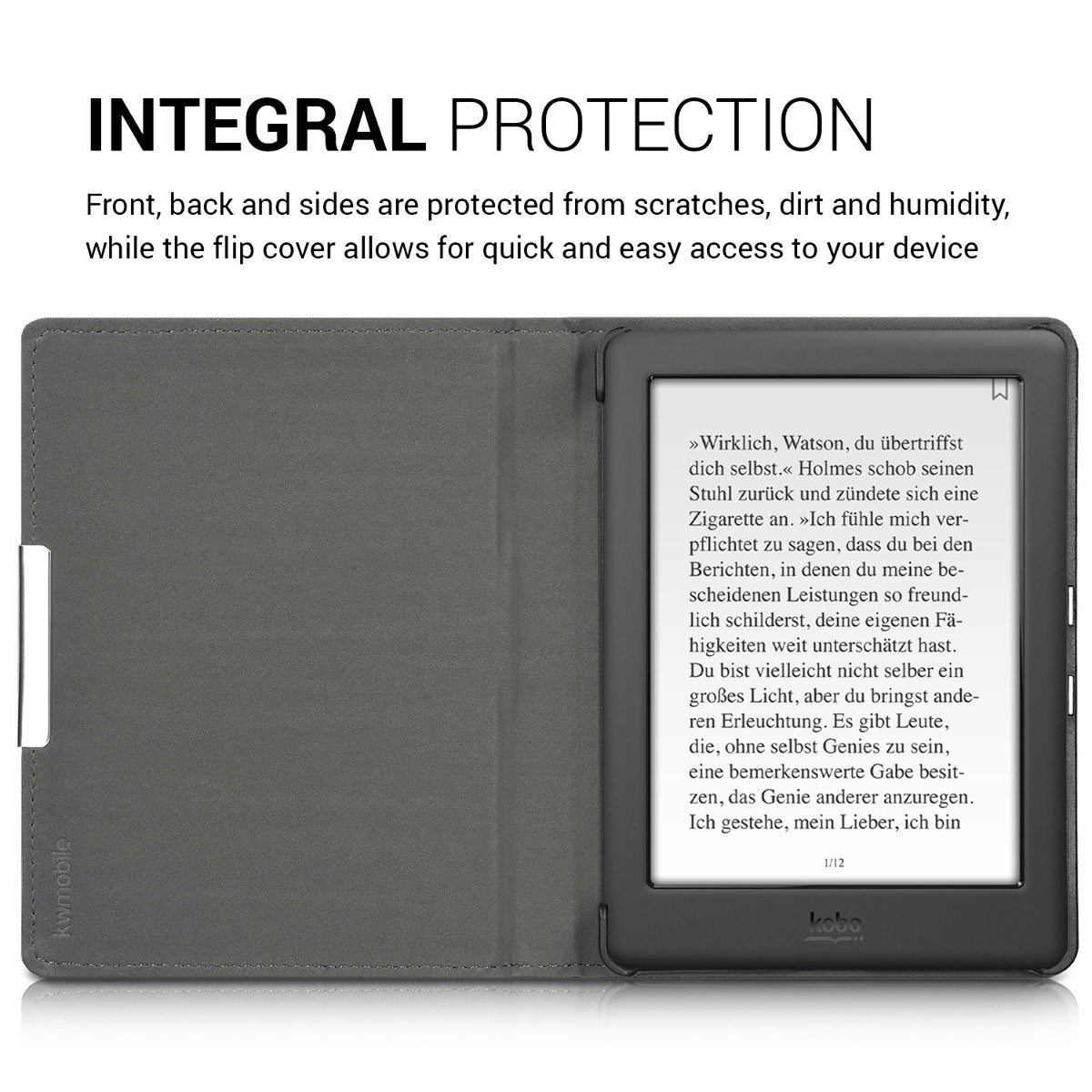 kwmobile Hülle kompatibel mit Kobo Glo HD / Touch 2.0 Schutzhülle Cover Case