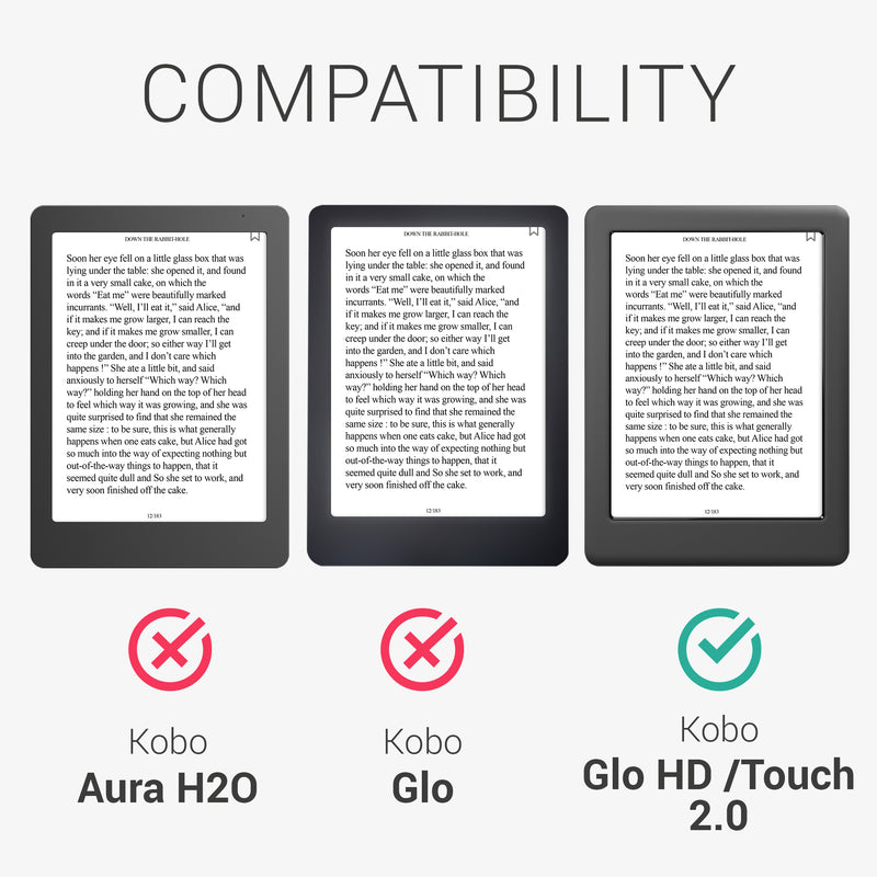 kwmobile Hülle kompatibel mit Kobo Glo HD / Touch 2.0 Schutzhülle Cover Case