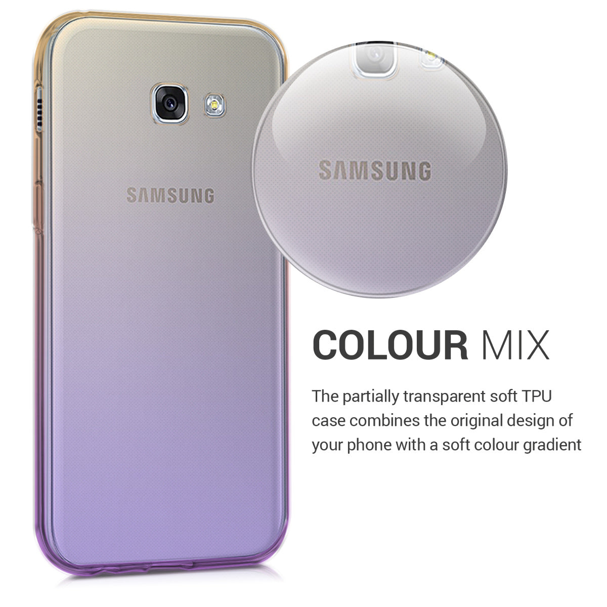 kwmobile Case kompatibel mit Samsung Galaxy A5 (2017) - Hülle Handy - Handyhülle Transparent