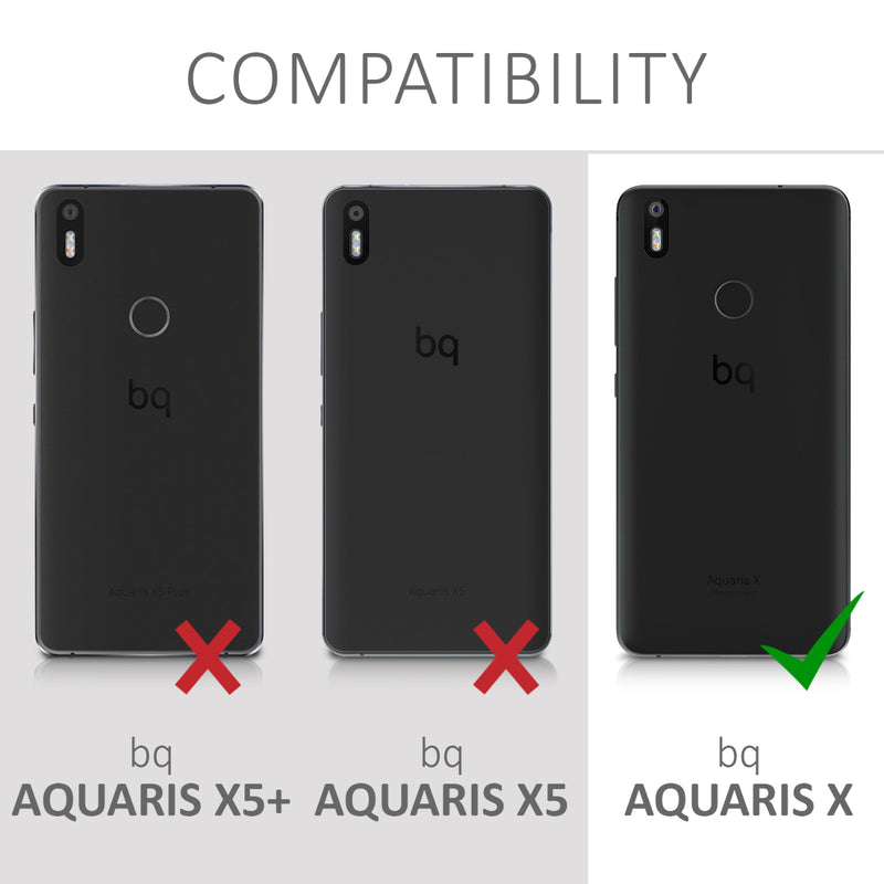 kwmobile Handyhülle für bq Aquaris X / X Pro Hülle - Kabelloses Laden - Schutzhülle Cover