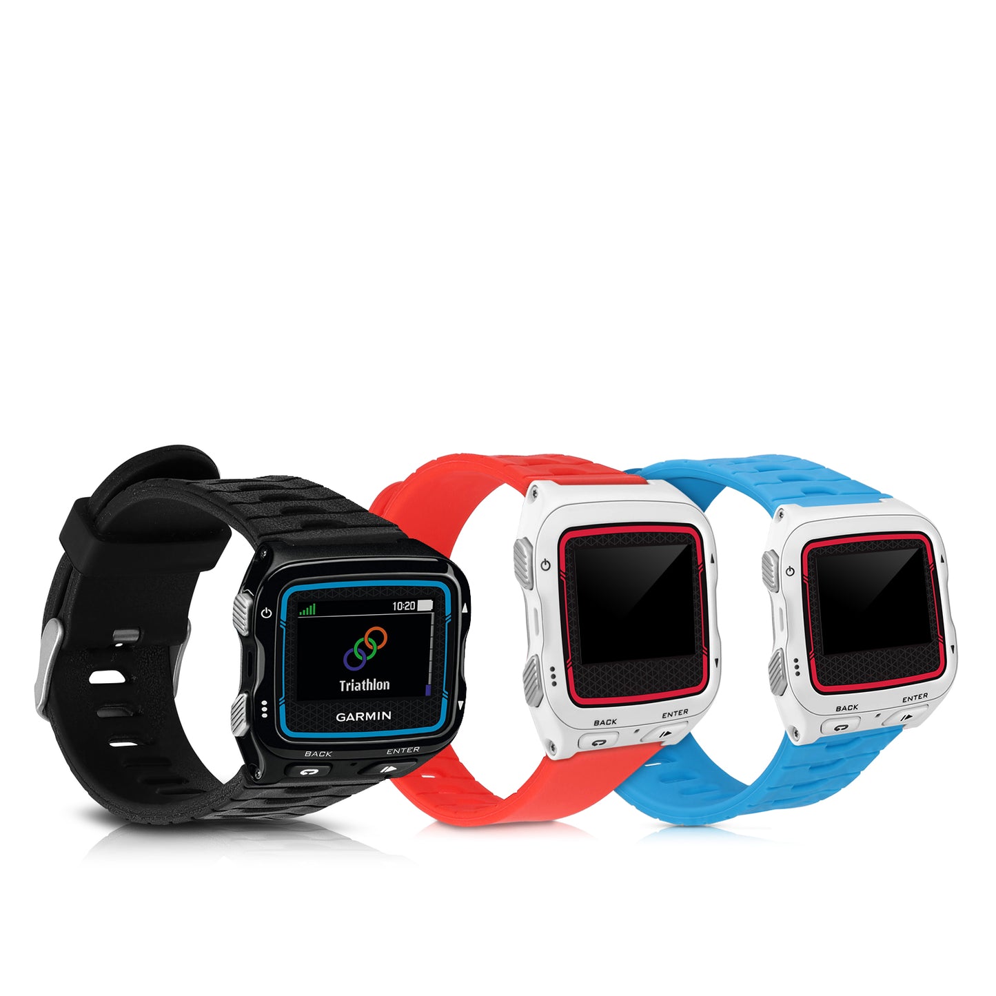 kwmobile Silikon Uhrenarmband für Garmin Forerunner 920XT Armband - Ersatzarmband für Fitnesstracker - Wechselarmband Smartwatch - Schwarz Schwarz  