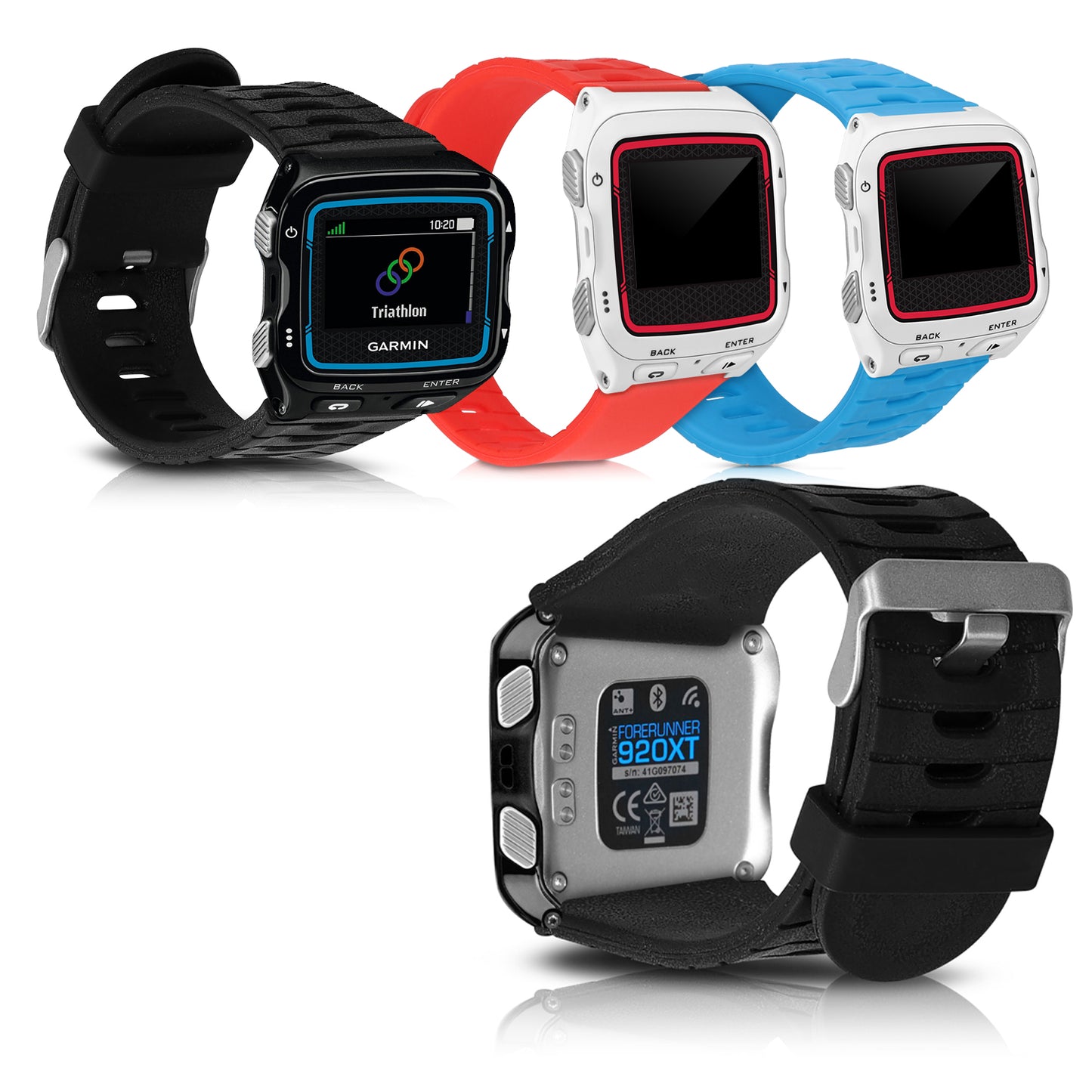 kwmobile Silikon Uhrenarmband für Garmin Forerunner 920XT Armband Ersatzarmband für Fitnesstracker Wechselarmband Smartwatch