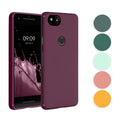 kwmobile Hülle kompatibel mit Google Pixel 2 Hülle - weiches TPU Silikon Case - Cover geeignet für kabelloses Laden - Petrol matt Petrol matt  