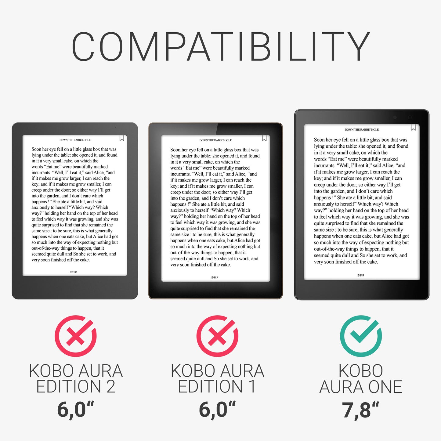 kwmobile Hülle kompatibel mit Kobo Aura ONE Schutzhülle Cover Case