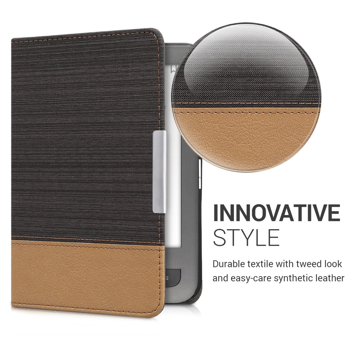 kwmobile Hülle kompatibel mit Pocketbook Touch Lux 3/Basic Lux/Basic Touch 2 eReader Schutzhülle Cover Case