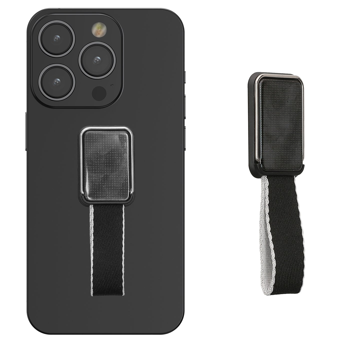 kwmobile Smartphone Fingerhalter Griff mit Ständer - Finger Halter für magnetische Autohalterungen - Selbstklebende Handy Fingerhalterung