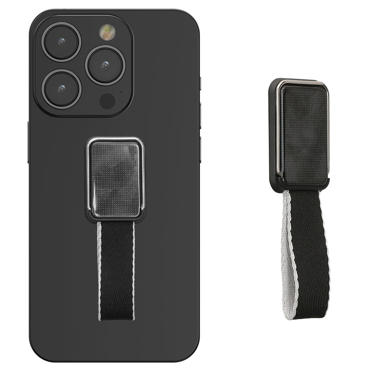 kwmobile Smartphone Fingerhalter Griff mit Ständer - Finger Halter für magnetische Autohalterungen - Selbstklebende Handy Fingerhalterung