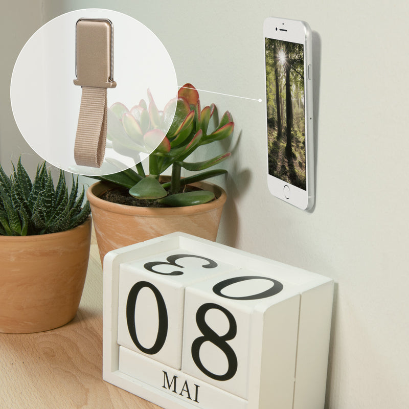 kwmobile Smartphone Fingerhalter Griff mit Ständer - Finger Halter für magnetische Autohalterungen - Selbstklebende Handy Fingerhalterung