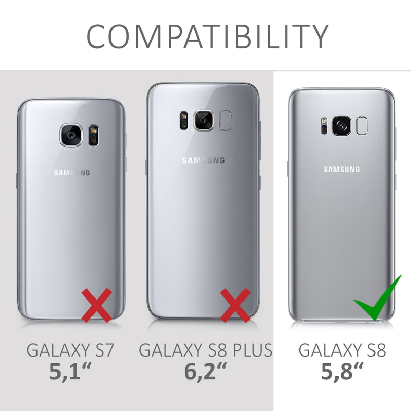 kwmobile Handyhülle für Samsung Galaxy S8 Hülle - Kabelloses Laden - Schutzhülle Cover