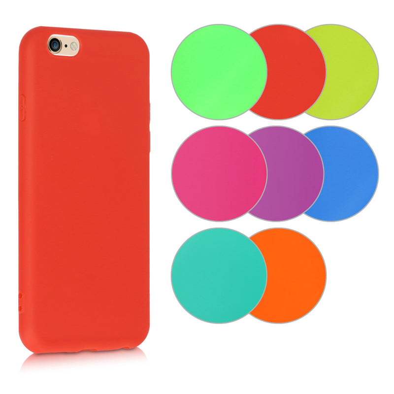 kwmobile Hülle kompatibel mit Apple iPhone 6 / 6S Hülle - weiches TPU Silikon Case - Cover geeignet für kabelloses Laden - Neon Orange Neon Orange  
