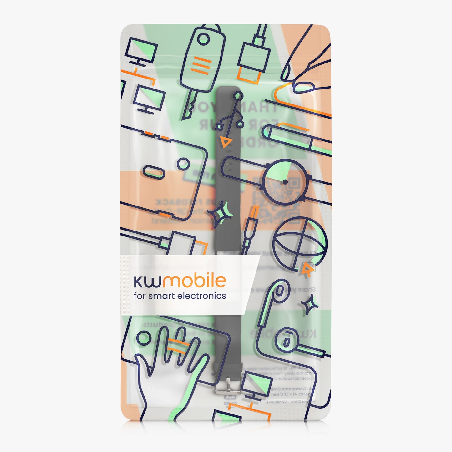 kwmobile Silikon Uhrenarmband für Polar A360 / A370 Armband Ersatzarmband für Fitnesstracker Wechselarmband Smartwatch