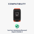 kwmobile Silikon Uhrenarmband für TomTom Adventurer/Runner 3/Spark 3/Golfer 2 Armband Ersatzarmband für Fitnesstracker Wechselarmband Smartwatch