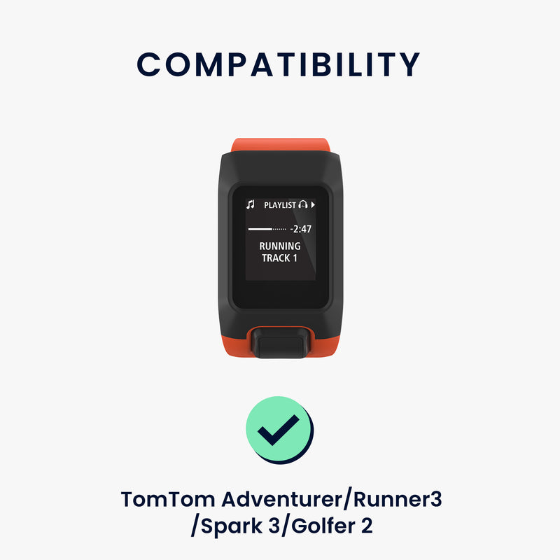 kwmobile Silikon Uhrenarmband für TomTom Adventurer/Runner 3/Spark 3/Golfer 2 Armband Ersatzarmband für Fitnesstracker Wechselarmband Smartwatch