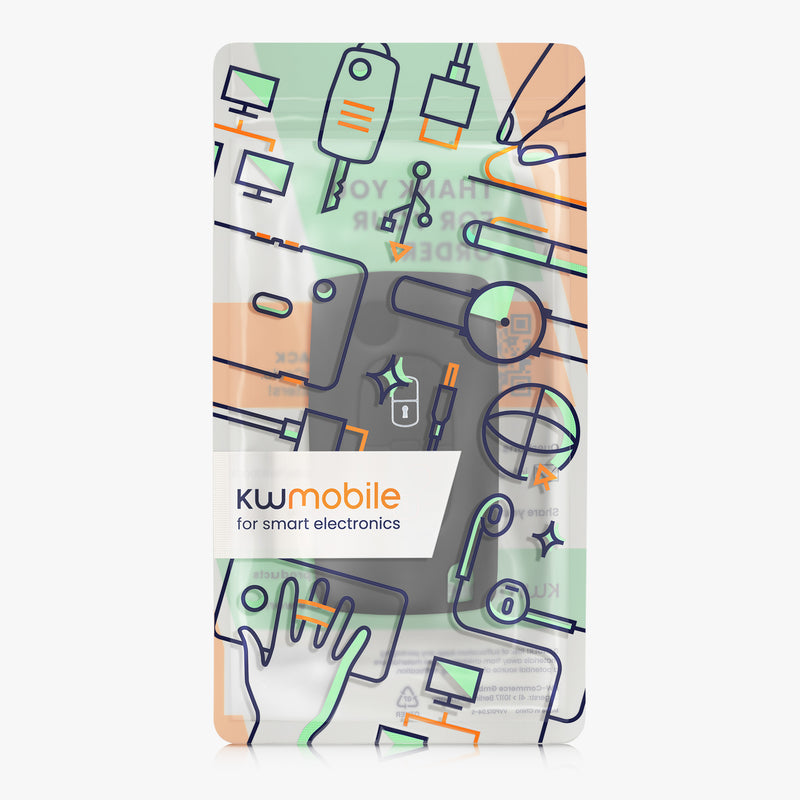 kwmobile Autoschlüssel Hülle kompatibel mit Peugeot Citroen 2-Tasten Klapp Autoschlüssel