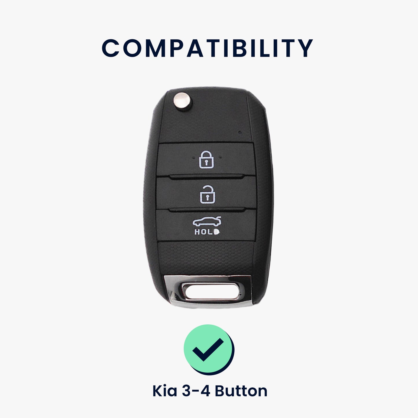 kwmobile Autoschlüssel Hülle kompatibel mit Kia 3-4-Tasten Autoschlüssel Hülle - Schlüsselhülle Don't touch my Key