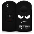 kwmobile Autoschlüssel Hülle kompatibel mit Mazda 2-Tasten Autoschlüssel Hülle - Schlüsselhülle Don't touch my Key