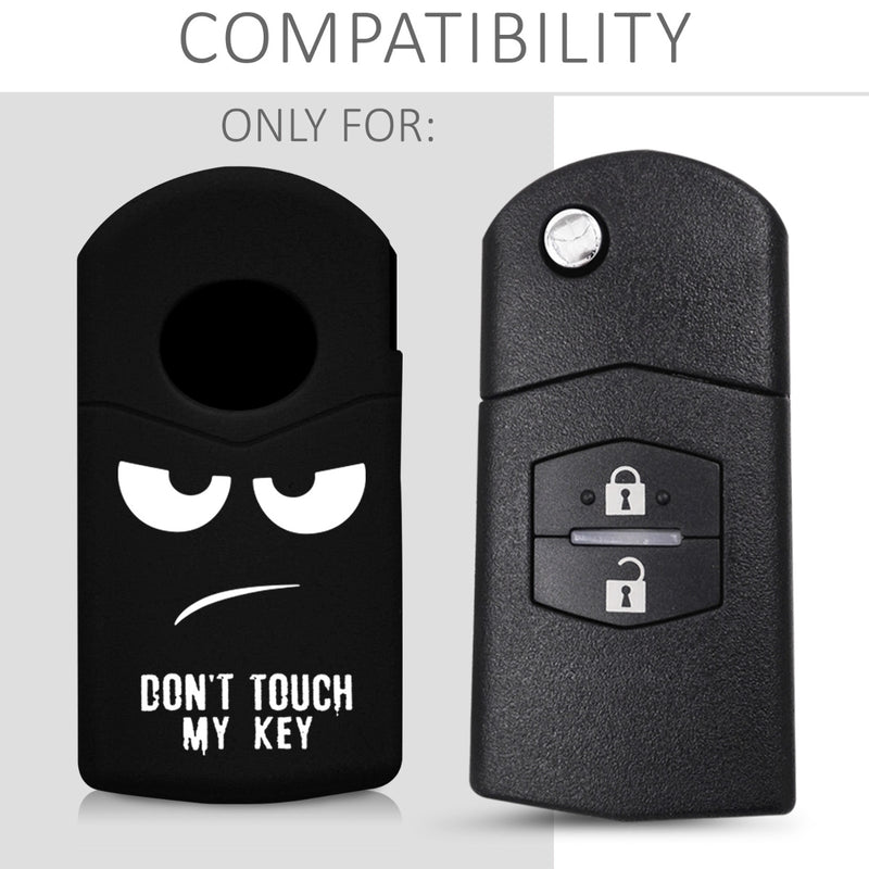 kwmobile Autoschlüssel Hülle kompatibel mit Mazda 2-Tasten Autoschlüssel Hülle - Schlüsselhülle Don't touch my Key