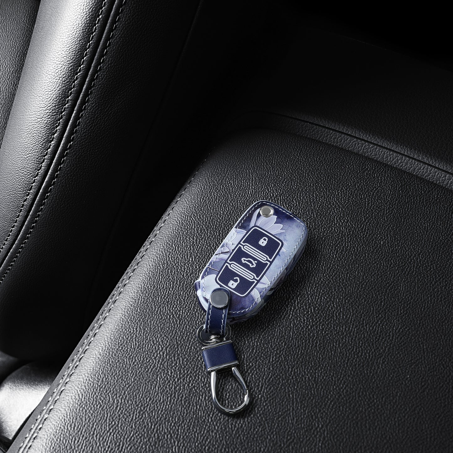 kwmobile Autoschlüssel Hülle kompatibel mit VW Skoda Seat 3-Tasten Autoschlüssel Schutzhülle Cover
