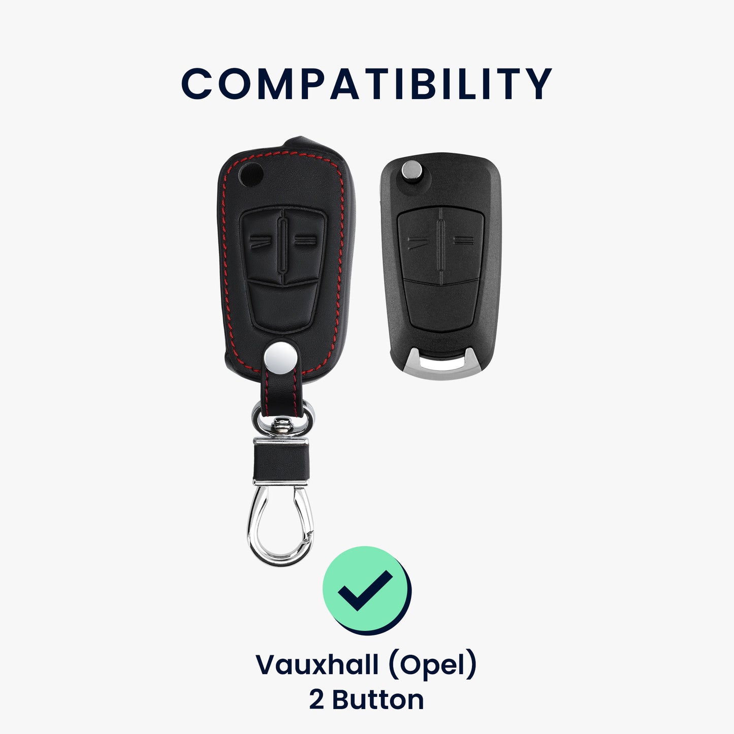 Kunstleder Hülle kompatibel mit Opel Vauxhall Autoschlüssel