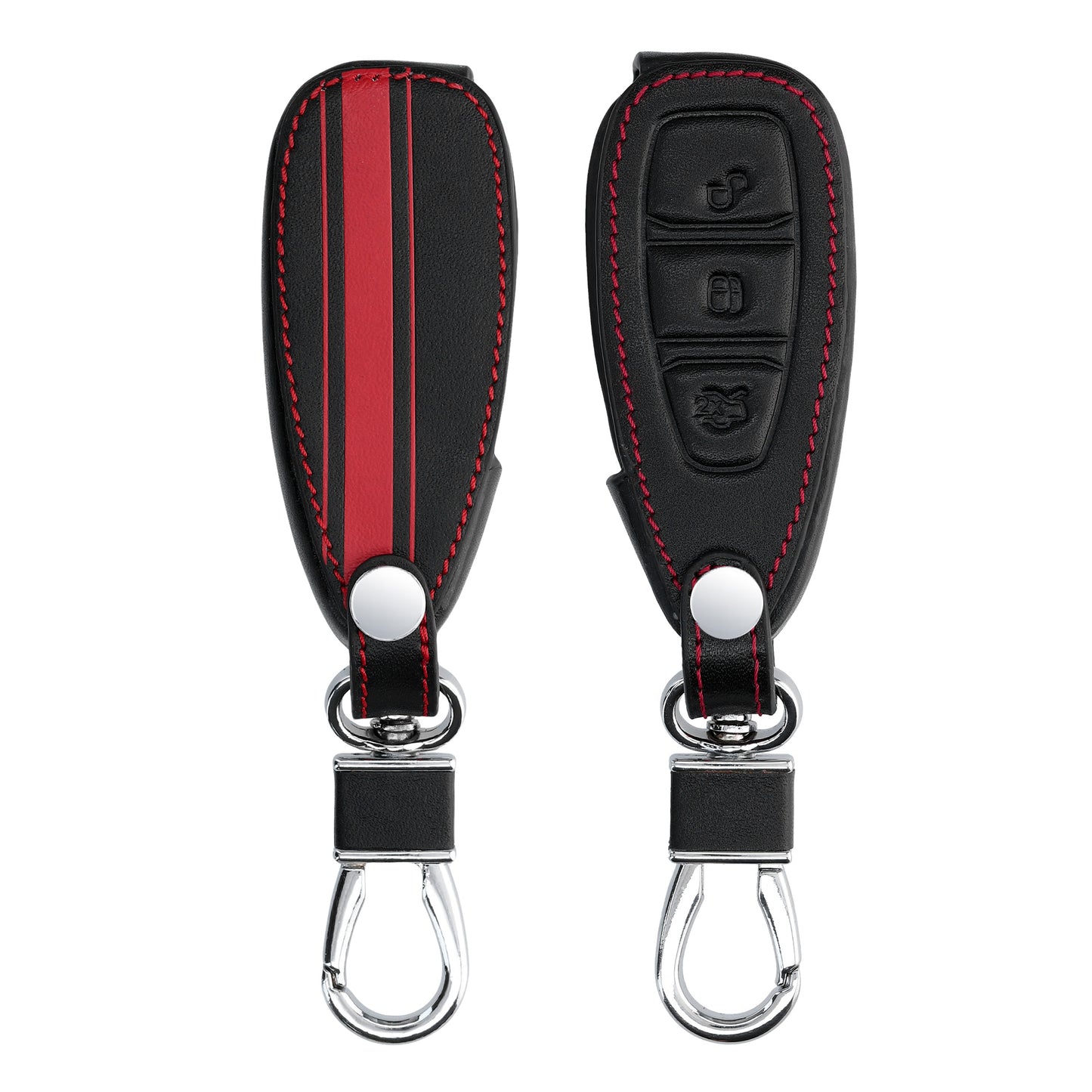 kwmobile Autoschlüssel Hülle kompatibel mit Ford 3-Tasten Autoschlüssel Keyless Go - Schutzhülle Schlüsselhülle Don't touch my Key