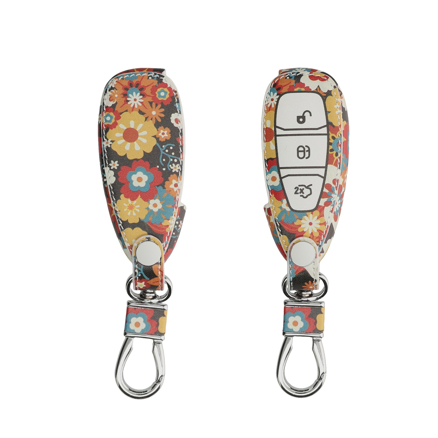 kwmobile Autoschlüssel Hülle kompatibel mit Ford 3-Tasten Autoschlüssel Keyless Go - Schutzhülle Schlüsselhülle Don't touch my Key