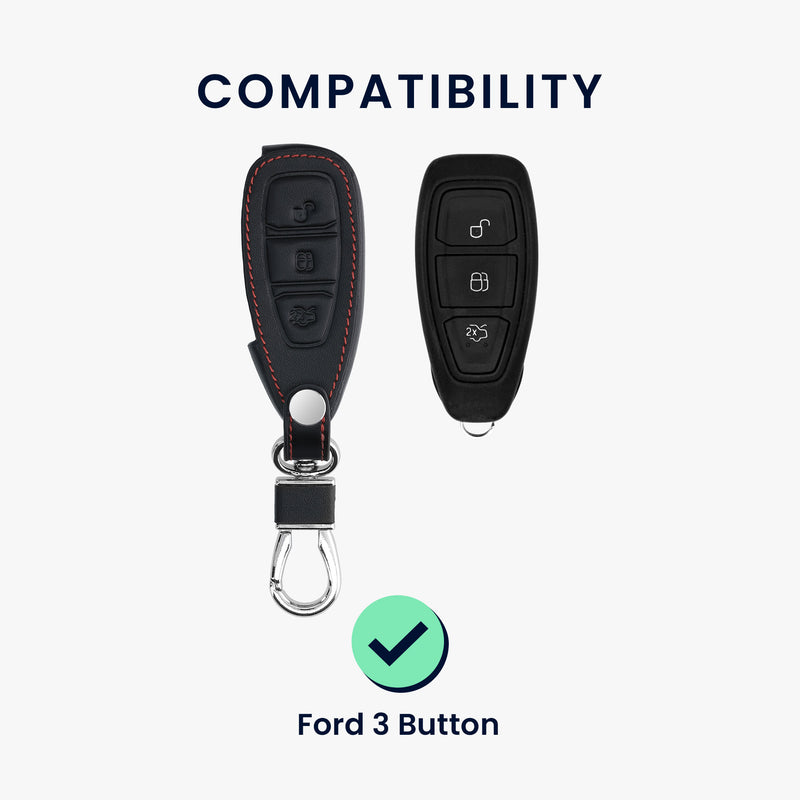 kwmobile Autoschlüssel Hülle kompatibel mit Ford 3-Tasten Autoschlüssel Keyless Go - Schutzhülle Schlüsselhülle Don't touch my Key