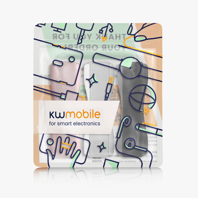 kwmobile Smartphone Fingerhalter Set - Handy Halter Griff Halterung Einhandbedienung - 3x Handyhalter