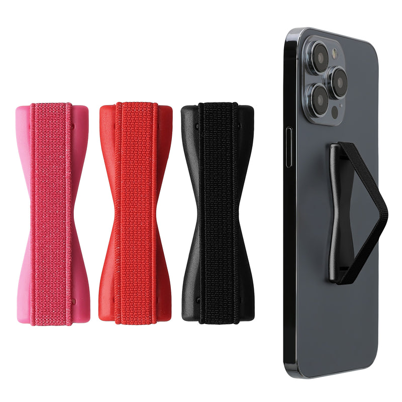 kwmobile Smartphone Fingerhalter Set - Handy Halter Griff Halterung Einhandbedienung - 3x Handyhalter