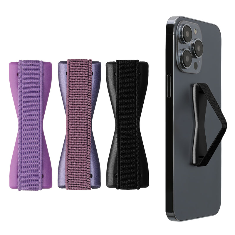 kwmobile Smartphone Fingerhalter Set - Handy Halter Griff Halterung Einhandbedienung - 3x Handyhalter