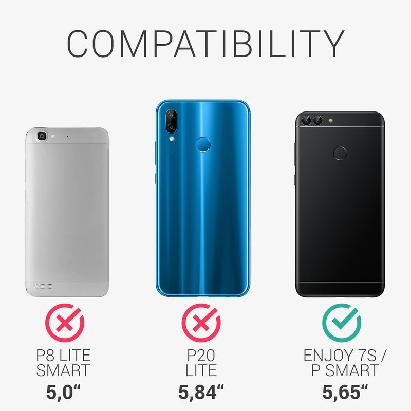 kwmobile Handyhülle für Huawei Enjoy 7S / P Smart (2017) Hülle - Kabelloses Laden - Schutzhülle Cover