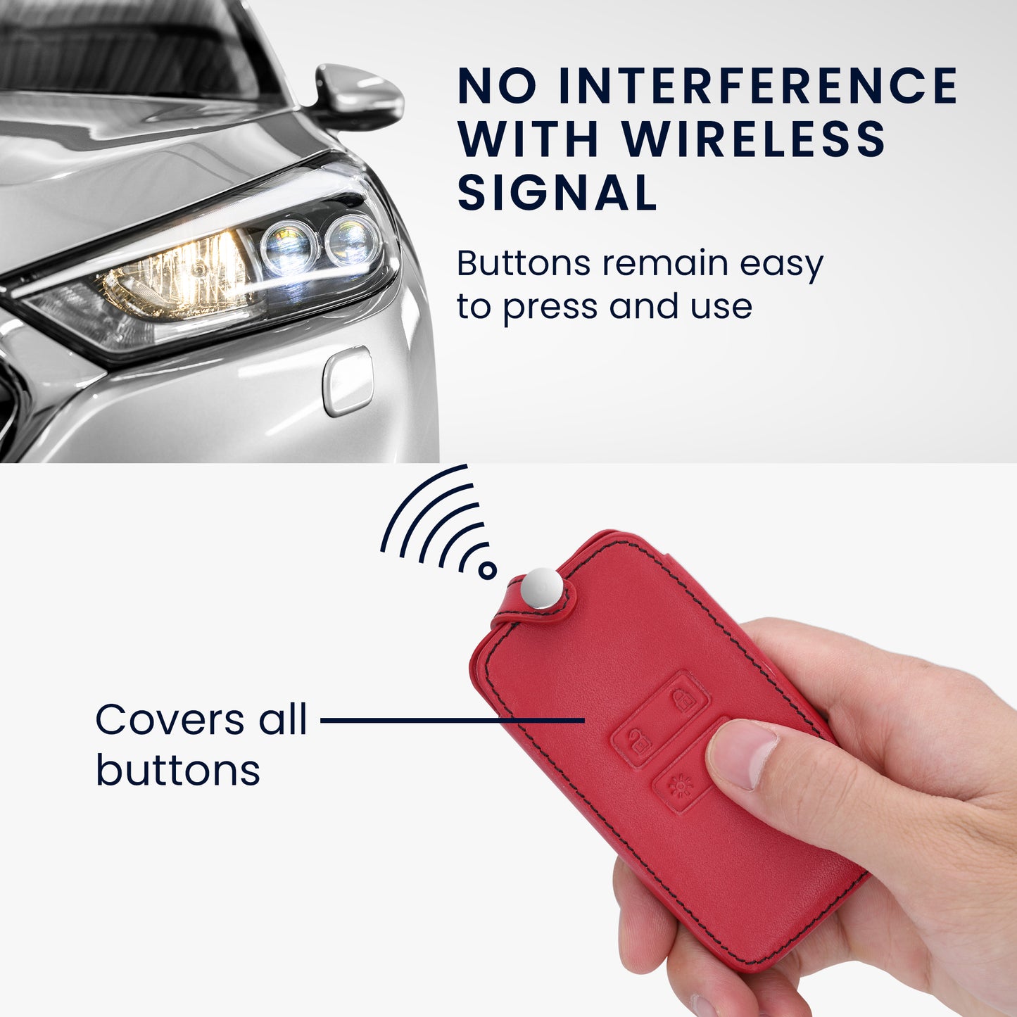 kwmobile Autoschlüssel Hülle kompatibel mit Renault 4-Tasten Smartkey (nur Keyless Go)