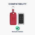 kwmobile Autoschlüssel Hülle kompatibel mit Renault 4-Tasten Smartkey (nur Keyless Go)
