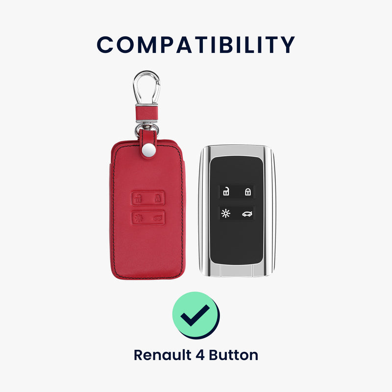 kwmobile Autoschlüssel Hülle kompatibel mit Renault 4-Tasten Smartkey (nur Keyless Go)