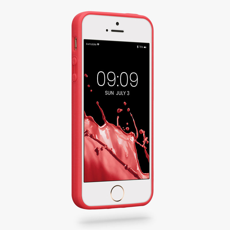 kwmobile Handyhülle für Apple iPhone SE (1.Gen 2016) / iPhone 5 / iPhone 5S Hülle - Kabelloses Laden - Schutzhülle Cover