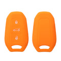 kwmobile Autoschlüssel Silikon Hülle kompatibel mit Peugeot Citroen 3-Tasten Smartkey Autoschlüssel (nur Keyless Go) - Schlüsselhülle in Fruity Orange Fruity Orange  