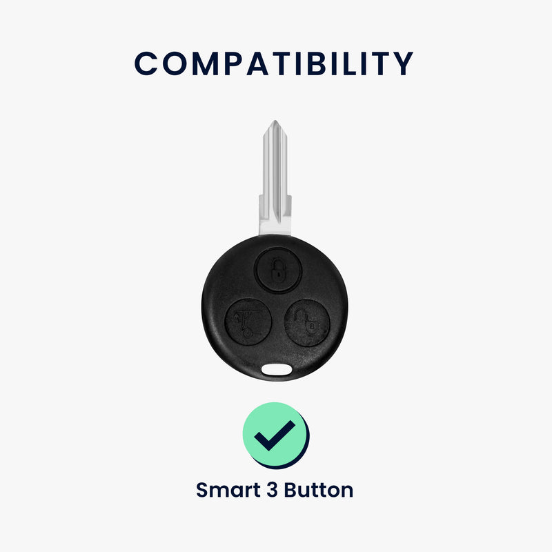 kwmobile Autoschlüssel Hülle kompatibel mit Smart 3-Tasten Funk Autoschlüssel