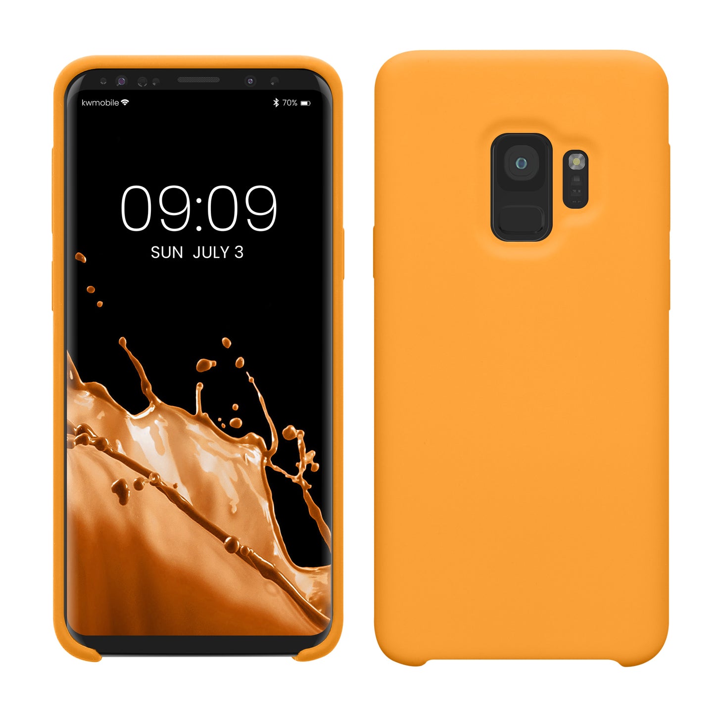 kwmobile Handyhülle für Samsung Galaxy S9 Hülle - Case Silikon - Kabelloses Laden - Schutzhülle Cover