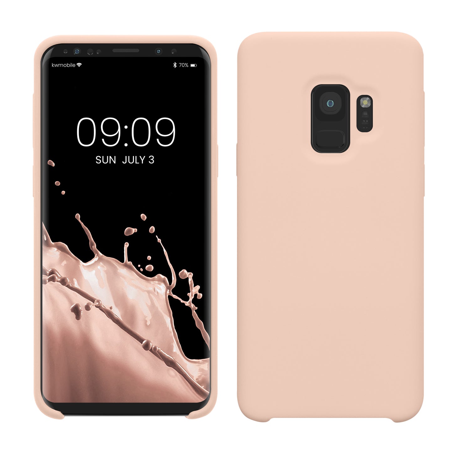 kwmobile Handyhülle für Samsung Galaxy S9 Hülle - Case Silikon - Kabelloses Laden - Schutzhülle Cover