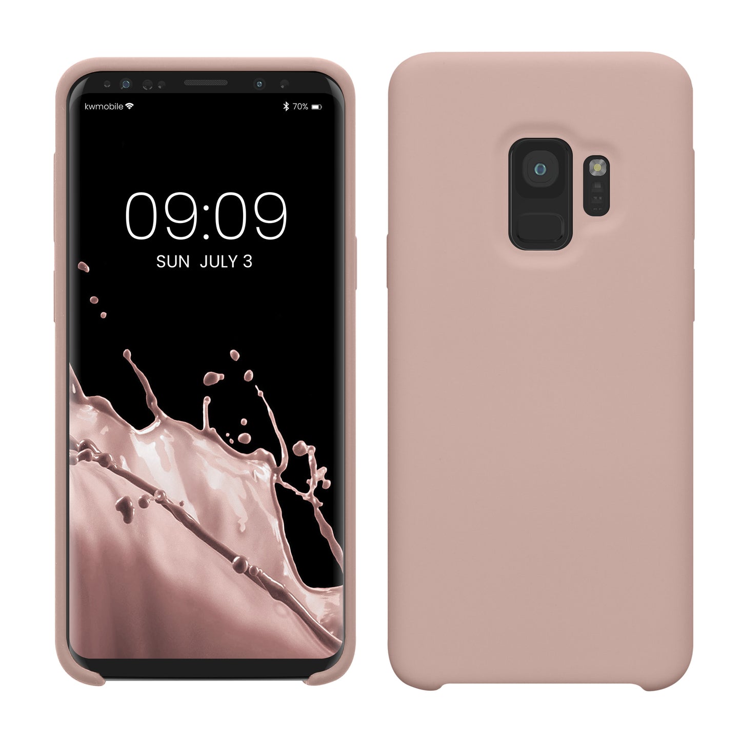 kwmobile Handyhülle für Samsung Galaxy S9 Hülle - Case Silikon - Kabelloses Laden - Schutzhülle Cover