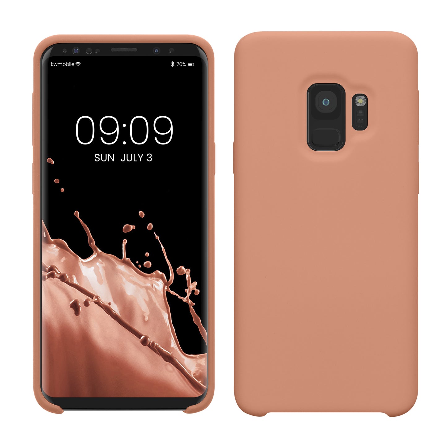 kwmobile Handyhülle für Samsung Galaxy S9 Hülle - Case Silikon - Kabelloses Laden - Schutzhülle Cover